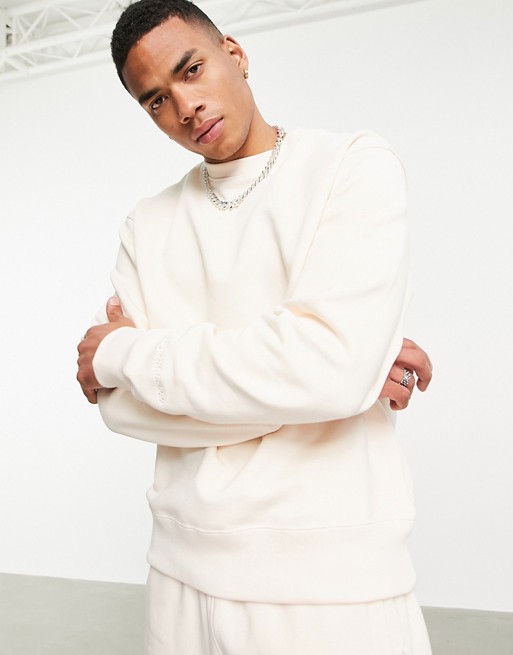 adidas Originals x Pharrell Williams premium sweatshirt in ecru