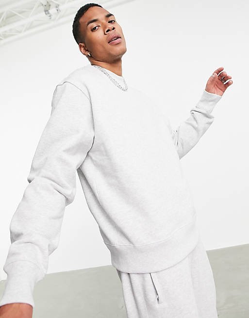 adidas Originals x Pharrell Williams premium sweatshirt in light grey