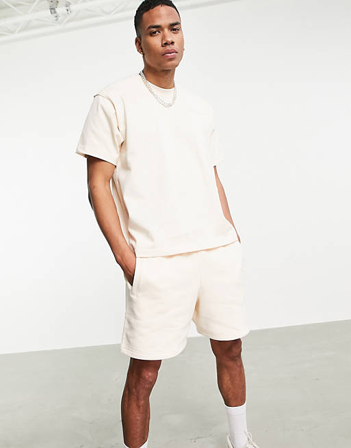 adidas Originals x Pharrell Williams premium t-shirt in ecru