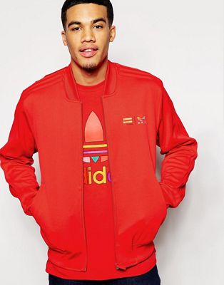 pharrell williams red adidas jacket
