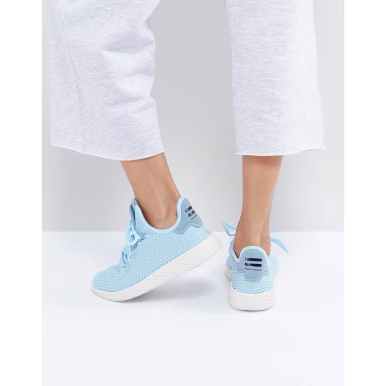 adidas Originals X Pharrell Williams Tennis HU Sneakers In Icey