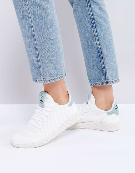 Niet verwacht complicaties Verheugen adidas Originals X Pharrell Williams - Tennis HU - Sneakers in wit | ASOS