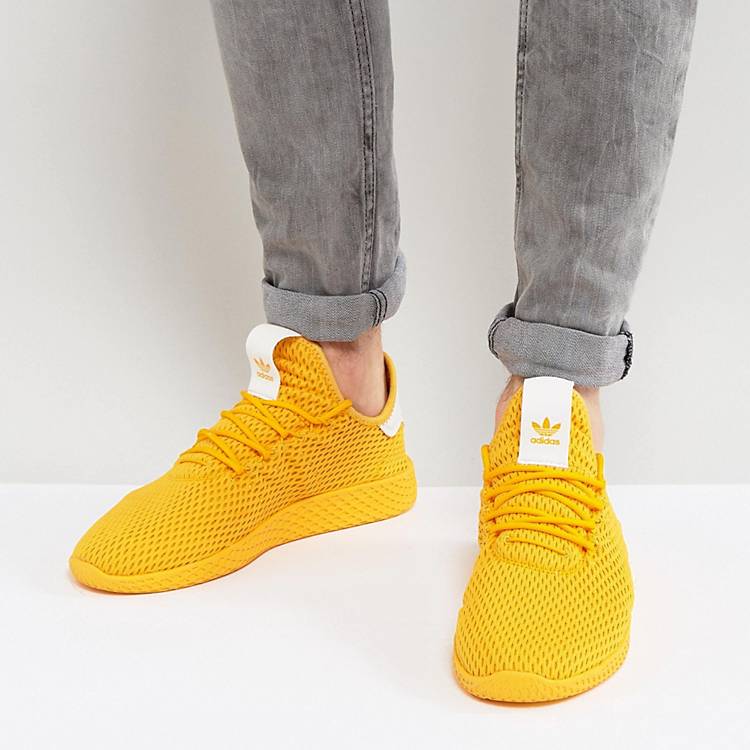 exceso exageración salir adidas Originals x Pharrell Williams Tennis HU Sneakers In Yellow CP9767 |  ASOS