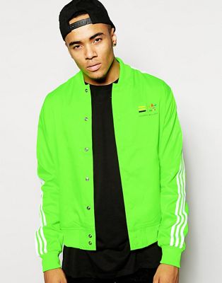 adidas neon green jacket