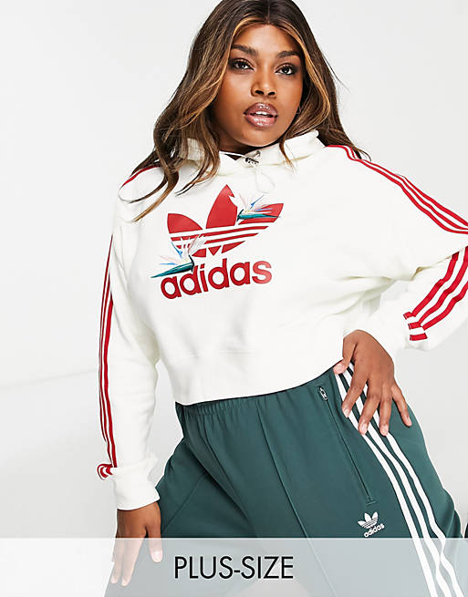 adidas Originals x Plus Thebe Magugu hoodie in off white | ASOS