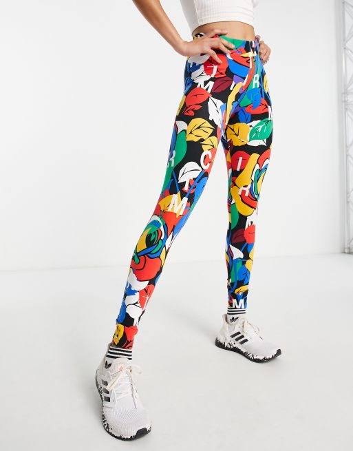 Stylish adidas Originals Leggings with Floral and Bird Pattern