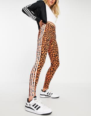 adidas Women's Cheetah All Over Print Leggings-Multi-Color - Hibbett