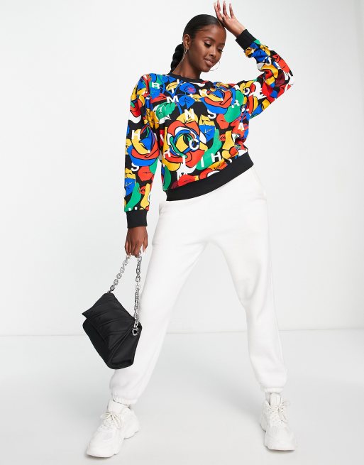 adidas Originals x Rich Mnisi Buntes Sweatshirt mit Blumenmuster