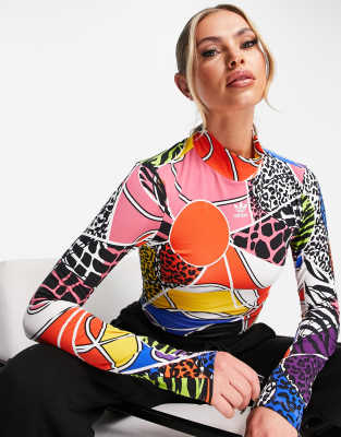 adidas Originals x Rich Mnisi graphic print bodysuit in multi - ASOS Price Checker