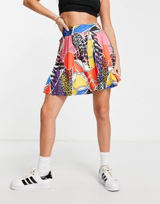 adidas Originals x Rich Mnisi graphic print pleated tennis skirt in multi - ASOS Price Checker