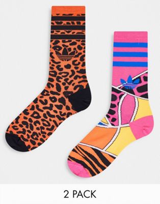 adidas Originals X Rich Mnisi - Lot de 2 paires de chaussettes - Multicolore   | ASOS