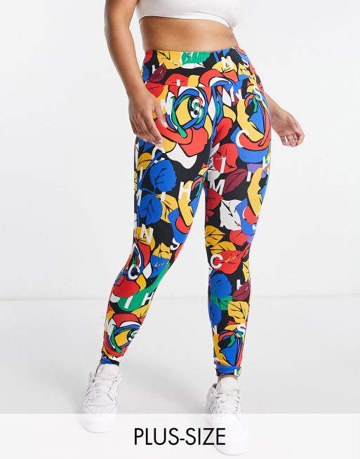 adidas Allover Print Flower Leggings - Black | Women's Lifestyle | adidas US