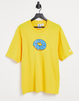 Adidas Originals Adidas Men's Originals X The Simpsons Donut T-shirt In Yellow
