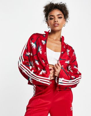 adidas Originals x Thebe Magugu Beckenbauer track top in all over red print | ASOS