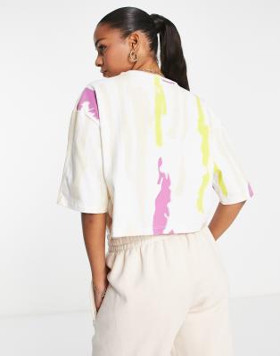 adidas Originals x Thebe Magugu cropped T-shirt in white