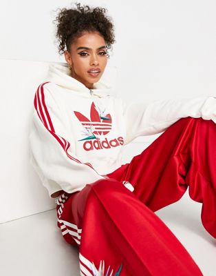 adidas Originals x Thebe Magugu hoodie in off white - ASOS Price Checker