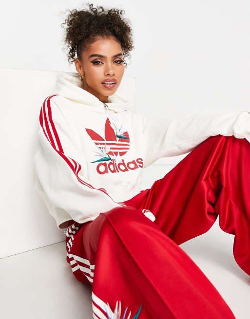 adidas Originals x Thebe Magugu hoodie in off white