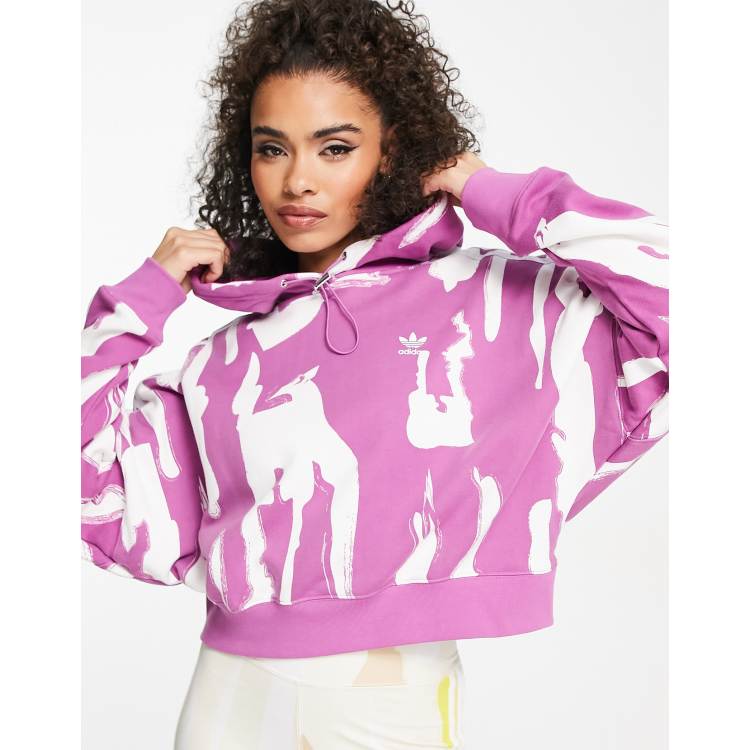 adidas Originals x Thebe Magugu hoodie in semi pulse lilac