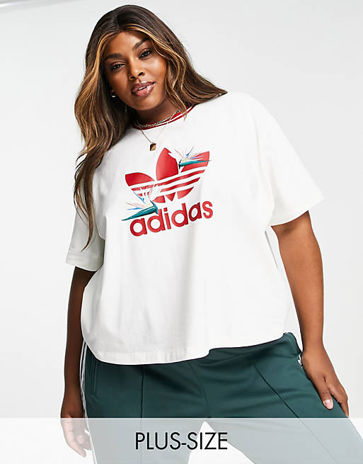 adidas Originals x Thebe Magugu Plus t-shirt in off white | ASOS