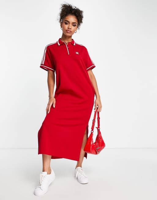 Polo cheap dress red