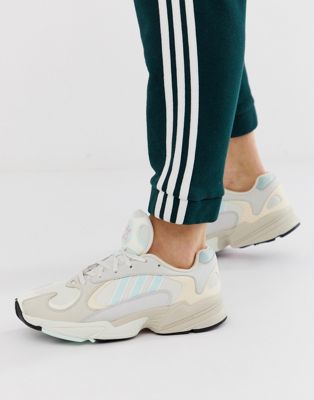adidas Originals yung-1 sneakers in off 