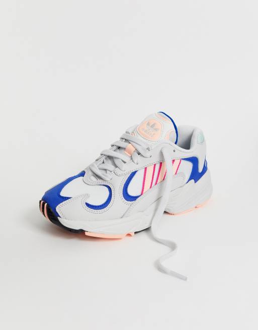 adidas Originals Yung 1 sneakers in white and orange ASOS