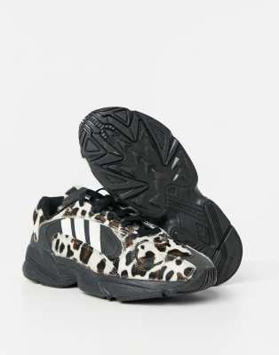 adidas originals yung 1 trainers in leopard