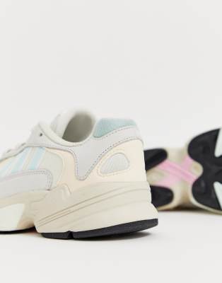 Adidas originals yung-1 sneakers in outlet off white and mint green