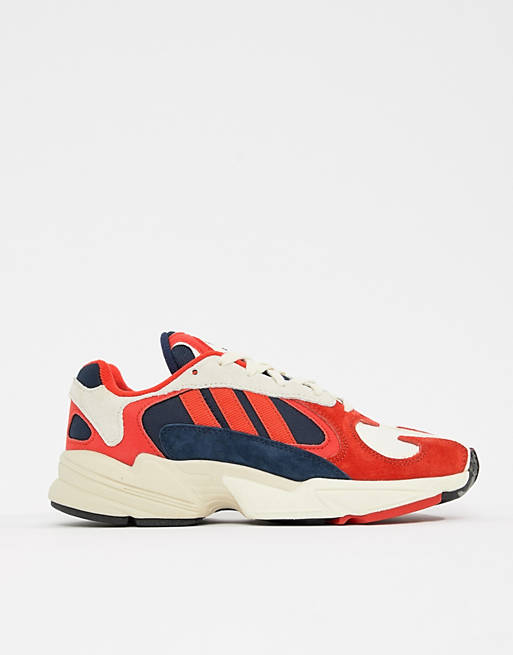 sprede porcelæn Validering adidas Originals Yung-1 Trainers In Red Multi | ASOS
