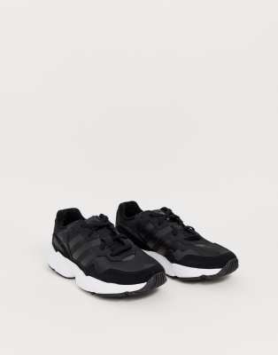 adidas originals yung all black trainers