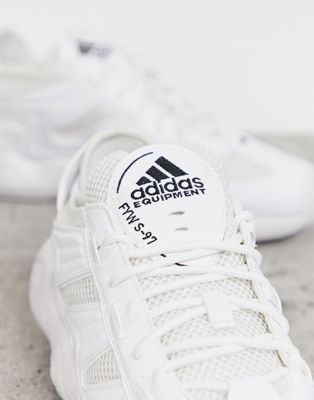 adidas originals yung fyw salvation trainers in triple white