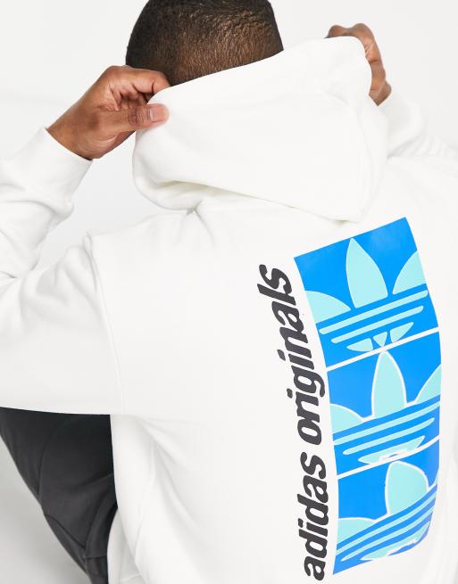 adidas Originals - Yung Z - Hvid hættetrøje med print på ryggen