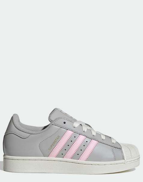 adidas Originals - Zapatillas Superstar en gris dos / rosa claro / off - view 1