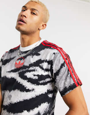 adidas Originals zebra print t-shirt in 