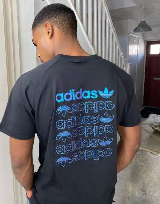 adidas Originals zeno t-shirt in black with central trefoils | ASOS