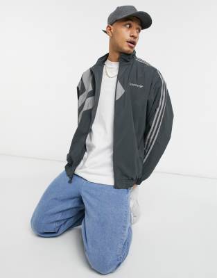 gray adidas track jacket