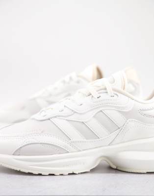 adidas white soft trainers