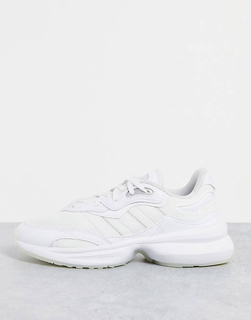 adidas Originals Zentic trainers in triple white