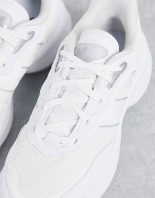 Adidas originals zentic trainers in triple white