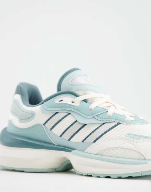 adidas Originals Zentic trainers in white and mint ASOS