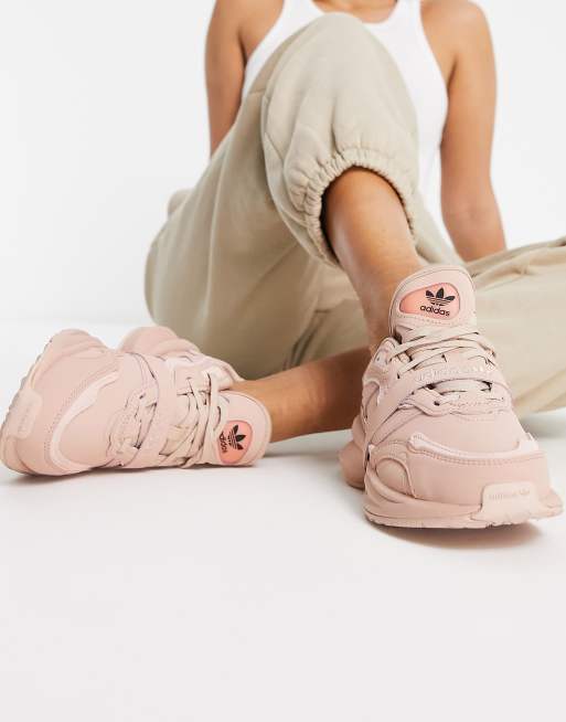 adidas Originals Zentic trainers with removable strap in triple beige