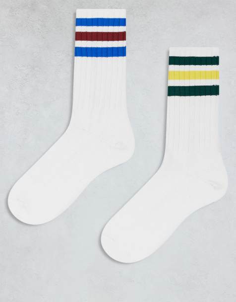 adidas Originals – Zestaw 2 par prążkowanych skarpetek do łydki w różnych kolorach - view 1