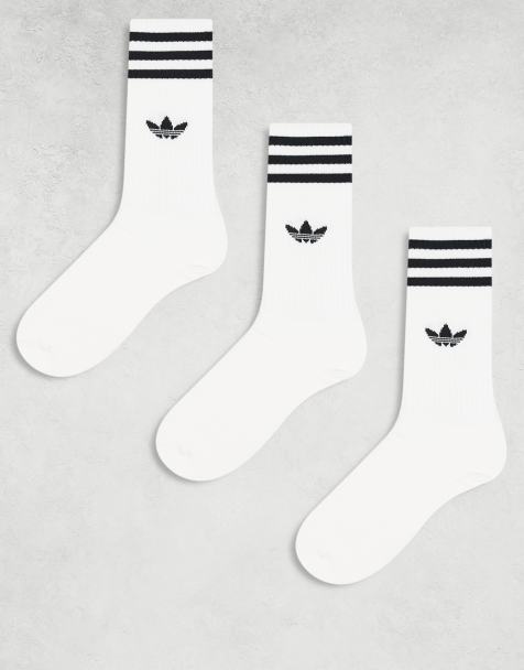 adidas Originals – Zestaw 3 par długich białych wytrzymałych skarpetek - view 1