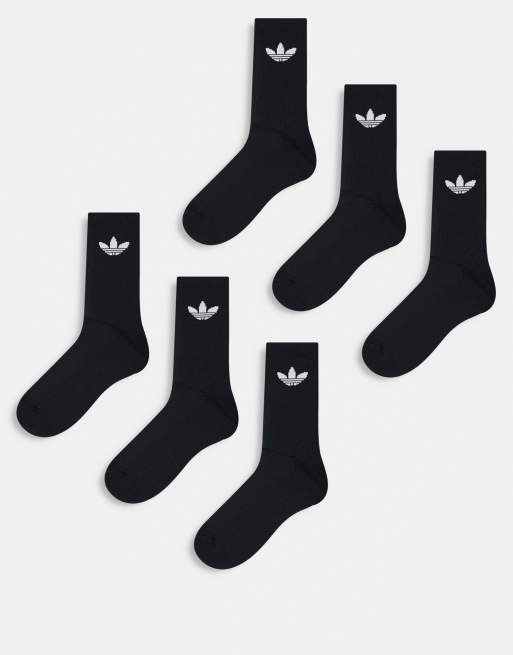 adidas Originals – Zestaw 6 par czarnych skarpetek z logo Trefoil
