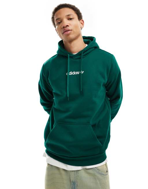 adidas Originals – Zielona bluza z kapturem i nadrukiem tenisowym na plecach