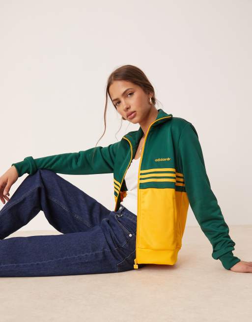 adidas Originals – Zielono-żółty top dresowy