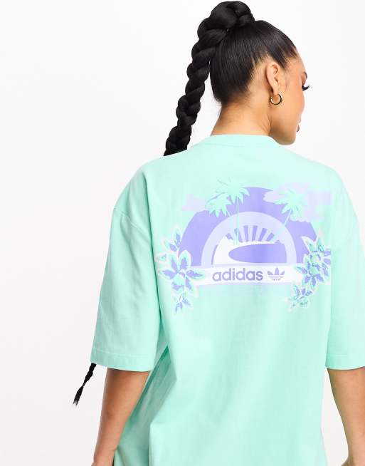 adidas Originals – Zielony T-shirt z grafiką