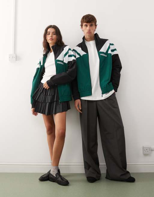 adidas Originals – Zielony top dresowy z tkaniny