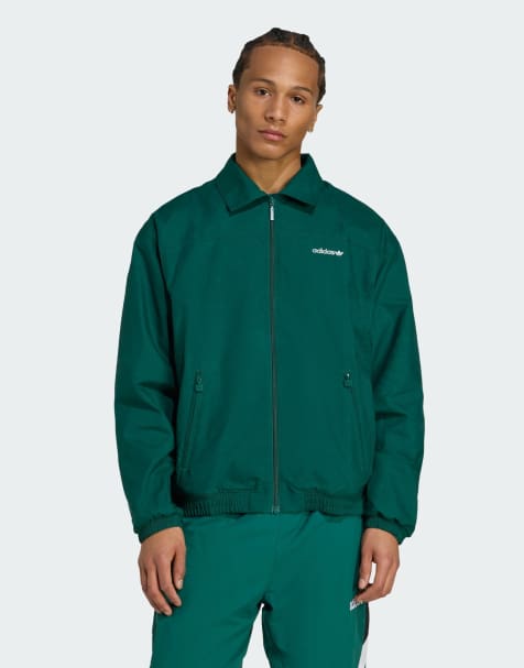 adidas Originals – Zielony top dresowy ze szczotkowanej tkaniny - view 1
