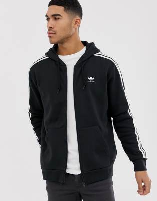 adidas originals zip up hoodie with small logo